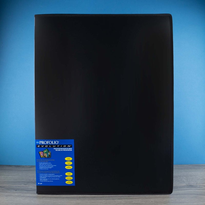 ITOYA كتاب ألبوم الصور إيتويا بروفوليو إيفولوشن 18x24 أسود مع 48 صفحة - مجلد ألبوم الصور لفن الأعمال الفنية - مجلد كتاب الصور - مجلد تقديم كتاب الصور - Image 2